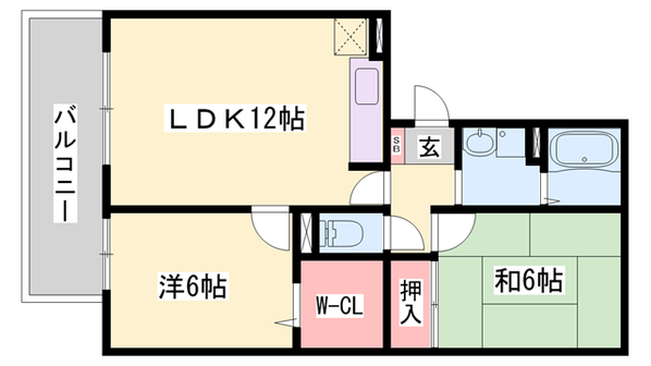 ウエストハイツの物件間取画像